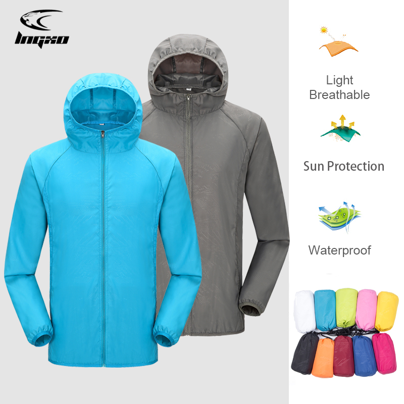 Outdoor Hunting Coat - Camping Rain ชายเสื้อกันน้ำสำหรับผู้หญิง Sun ป้องกันเสื้อผ้าตกปลาล่าสัตว์เสื้อผ้า Quick