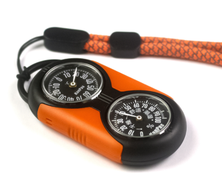 Hunting Outdoor Thermometer - ชุดเครื่องวัดอุณหภูมิและเข็มทิศ 2025 - เครื่องวัดความชื้นและอุณหภูมิคุณภาพสำหรับการตั้งแคมป์ เดินป่า ล่าสัตว์