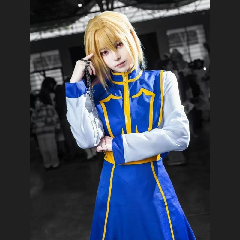 Outdoor Hunting Coat - อะนิเมะ HUNTER X HUNTER คุราปิก้าคอสเพลย์เครื่องแต่งกายคุราปิก้าสีฟ้าชุดฮาโลวีนปาร์ตี้คาร์นิวัลแต่งตัวผู้ชายผู้หญิงชุดกิโมโน