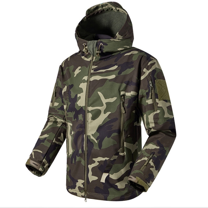 เสื้อแจ็คเก็ตกันน้ำลายพรางสำหร - Outdoor Hunting Hoodie บทวิจารณ์และราคา