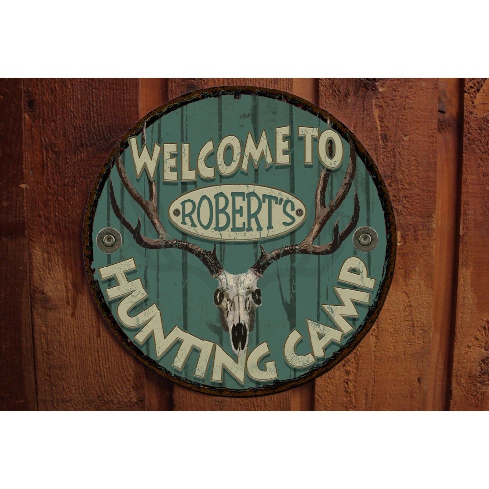 ป้ายโลหะทรงกลมสำหรับแคมป์ล่าสั - Outdoor Hunting Names บทวิจารณ์และราคา