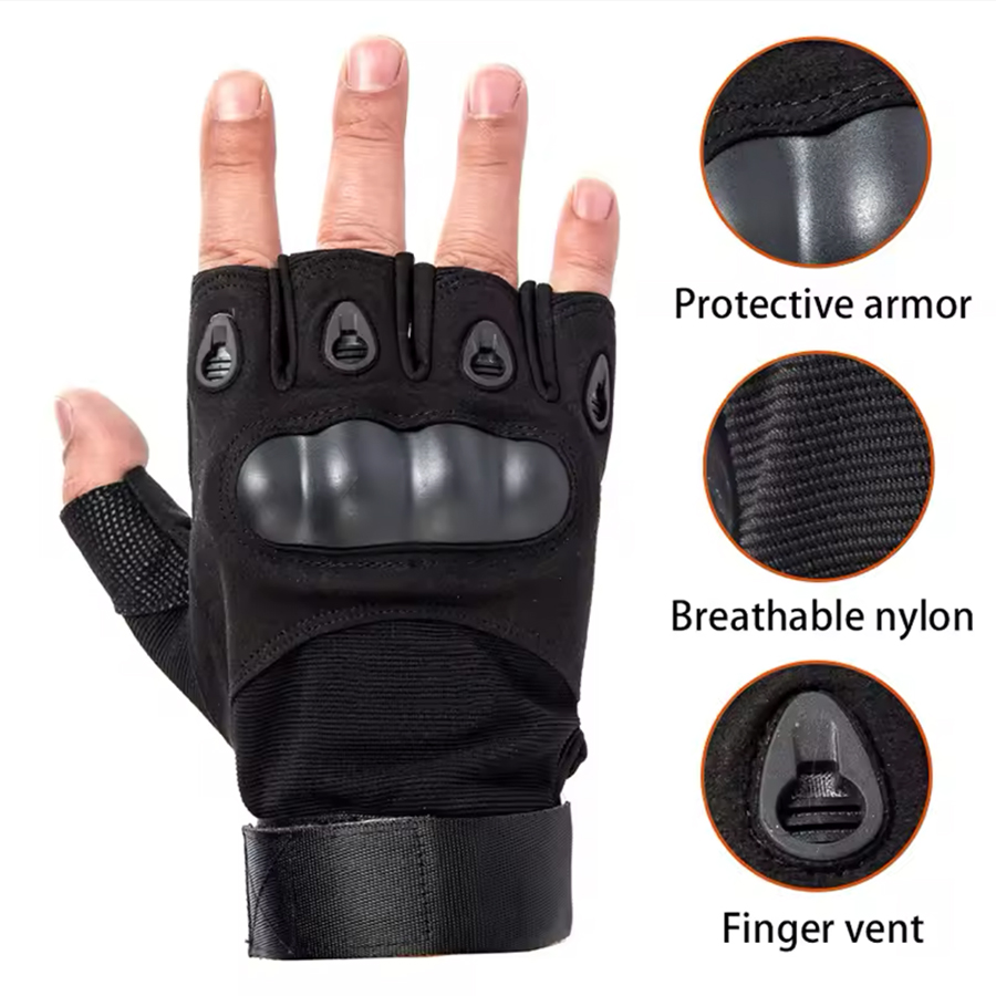 Half Finger ถุงมือยุทธวิธีกลาง - Outdoor Hunting Names บทวิจารณ์และราคา
