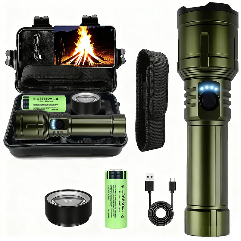 ไฟฉายที่ทรงพลังเป็นพิเศษ ไฟฉาย - Tactical Flashlight Rechargeable บทวิจารณ์และราคา