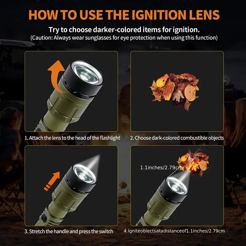 ไฟฉายที่ทรงพลังเป็นพิเศษ ไฟฉาย - Tactical Flashlight Rechargeable บทวิจารณ์และราคา