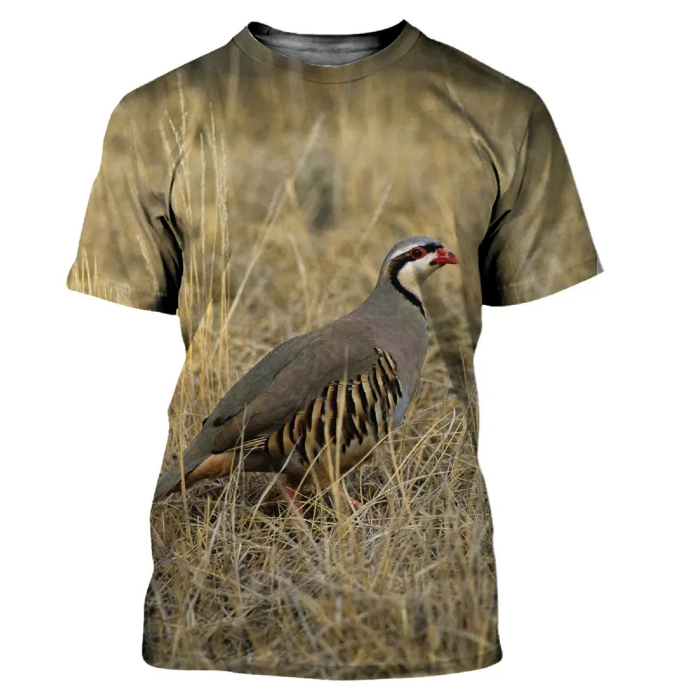 เสื้อยืดคอกลมผู้ชายลายพรางลายส - Hunting Quail บทวิจารณ์และราคา